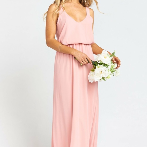Show Me Your Mumu Kendall Maxi Dress Rosebud Chiffon Bridesmaid Gown XXS NWT - Picture 2 of 9